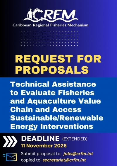 RFP - Technical assistance to evaluate fisheries and aquaculture value chain and assess sustainable/renewable energy interventions for improving energy efficiency to reduce carbon footprint in the marine fisheries and aquaculture sectors