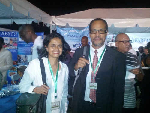 Dr. Singh-Renton (left) with CRFM Executive Director, Milton Haughton
